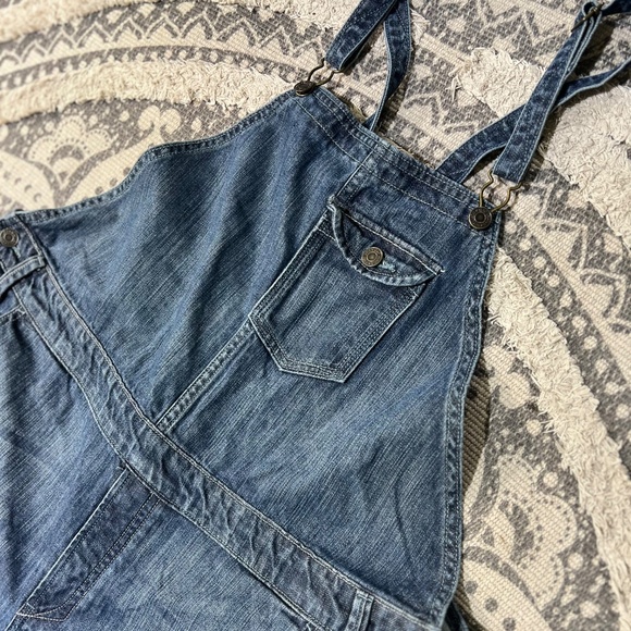 EUC. Vintage [GAP] Cotton Denim Blue Jean Wide Leg 90s Overalls | VNTG · XXL - Picture 7 of 12